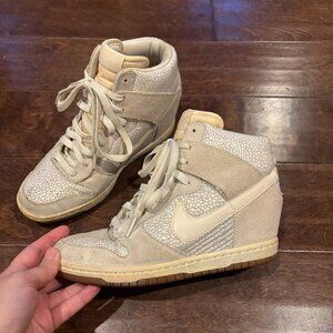 Nike Dunk Sky Hi Hidden Wedge sneakers Metallic Luster/Sail
